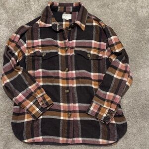 American Eagle Outfitters Multicolor Plaid Shirt Jacket